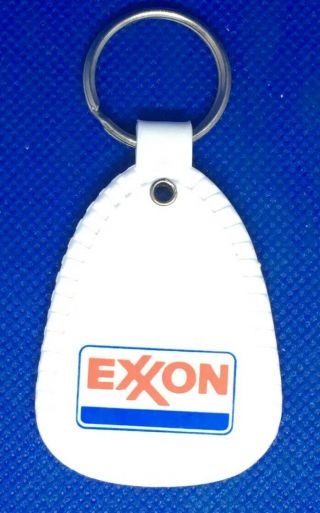 Vintage Exxon Plastic Key Chain With Ring