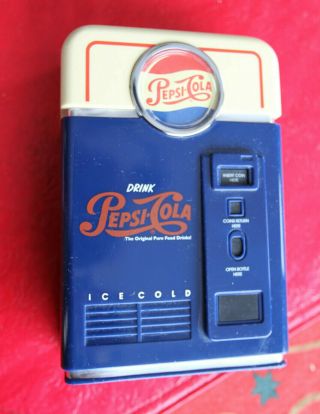 Vintage Pepsi Cola Coin Sorter Vending Machine Bank Plastic