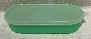 Vintage Tupperware Jadeite Green 2 Cup Cheese Container 1375 - 7 With Lid