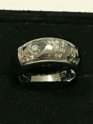 Chopard Happy Diamonds 18K White Gold Love Ring 2
