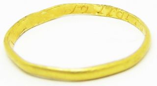 Charming 18th Century Georgian Gold Posy Ring " To Tight To Acquire " Size 6
