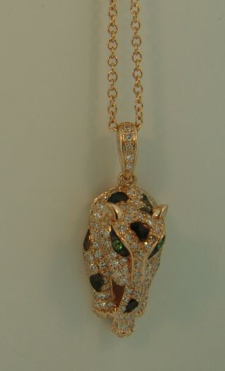 Effy 14k Rose Gold Diamond 3d Panther Pendant