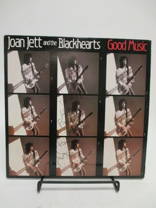 Signed By Joan Jett " Good Music " Joan Jett & The Blackhearts Promo Lp 1986 Vinyl