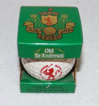 Old St.  Andrews Scotch Whisky Golf Ball Miniature Decanter - Vintage 1982