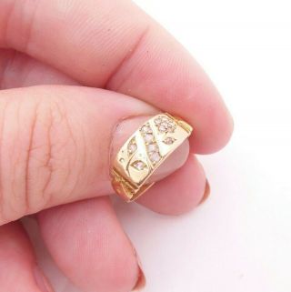 15ct Gold Rose Cut Diamond Ring,  Mid 19th Century Victorian
