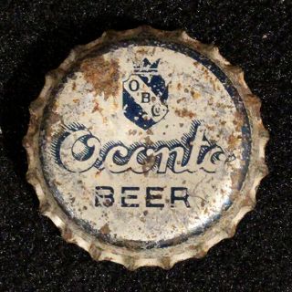 Oconto Silver Cork Lined Beer Bottle Cap Oconto Brewing Wisconsin Crown Vintage,