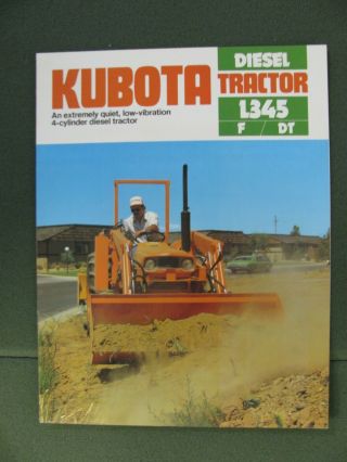 1981 Kubota Diesel L345 F And Dt Models Tractor Brochure 4 Page