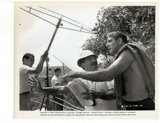 The Swimmer (1968) Burt Lancaster Candid With Crew Columbia Pictures Photo V665