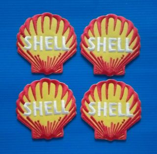 4 Shell Gas/oil Easy Sew/iron On Embroidered 3.  Inch Collectible Patches