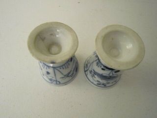 Two Vintage Blue & White Porcelain Egg Cups 3