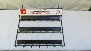 Vintage Vermont American Threading Tools Metal Display Rack / Nicer