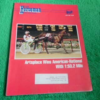 Harness Horse Racing 1991 Artsplace Wins American National At Sportsman 