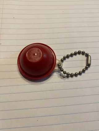 Vintage Tupperware Keychain - Red Bowl