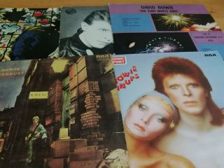 Joblot 5 X David Bowie Lp Records Inc.  Pin Ups,  Ziggy Stardust,  Thin White Duke