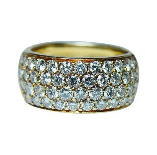 Kurt Wayne Diamond Ring 18k Gold Designer Signed 2.  4ct