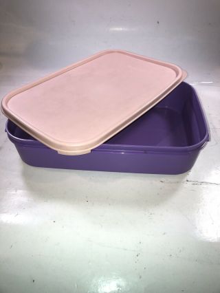 Vintage Tupperware 1608 - 4 Container Lid Pink 1610 - 4 Modular Mates 8.  5 Cups