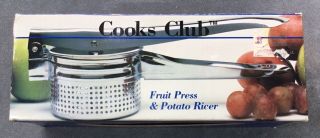Cooks Club Fruit Press & Potato / Cauliflower Ricer Keto Diet Tool