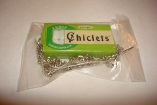 Vintage Adams Chiclets Mini Box With Gum Ad Necklace In Vending Machines