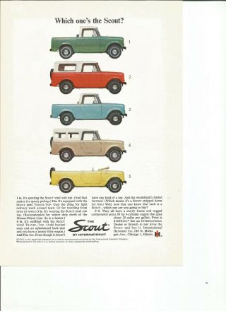 Four 1964 International Harvester (ih) Scout Print Ads