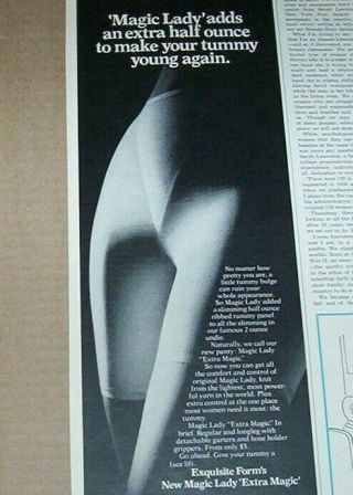 1972 Print Ad - Exquisite Form Magic Lady Pantie Girdle Lingerie Old Advertising