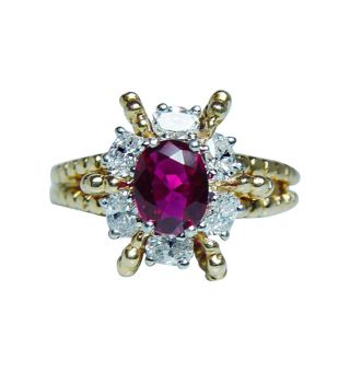 Oscar Heyman Ruby Oval Diamond Ring 18k Gold Platinum Designer Video