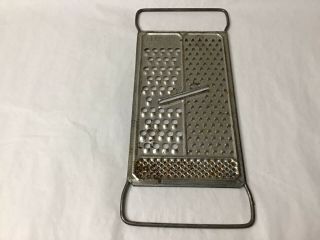 Vintage All - In - One Steel Cheese Grater,  Pat Pend Made In Usa (s10)
