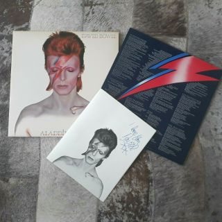 David Bowie - Aladdin Sane Lp With Fan Club Card Ex