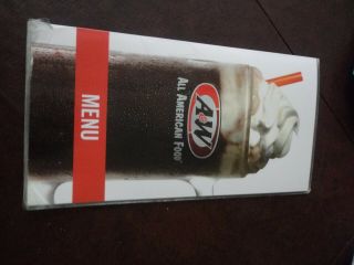 2014 A&w Root Beer Drive In Laminated Diner Style Menu