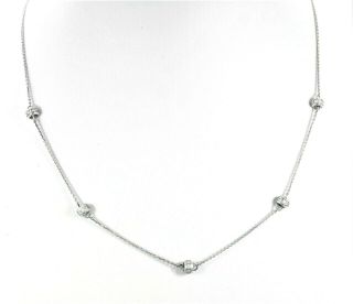 Women’s 16” Gerard 18k White Gold Diamond Ball Necklace