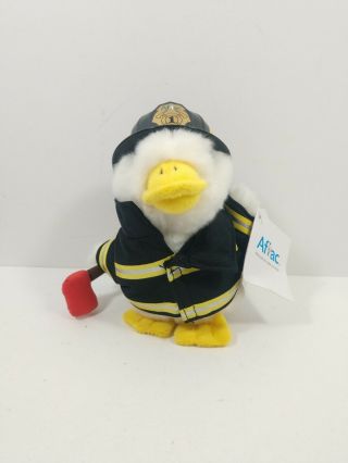 Aflac Duck Plush Fireman Talking 6 " Toy