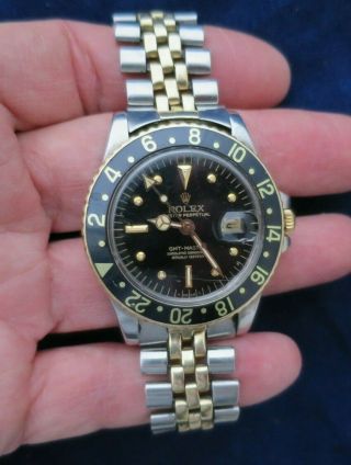 Vintage Rolex,  Oyster Perpetual.  GMT Master Two Tone Watch 2