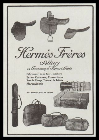 Publicite Hermes Sellier Mode Fashion Art Deco Ad 1924 - 12i