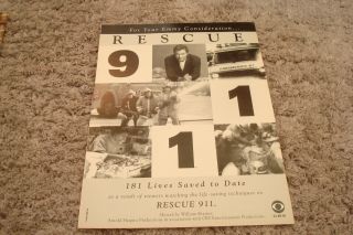 Rescue 911 1993 Emmy Ad Hosted By William Shatner " 181 Lives Saved To Date "