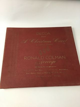 Audiobook Vinyl / Dickens / A Christmas Carol / Ronald Colman / 3 Vinyl