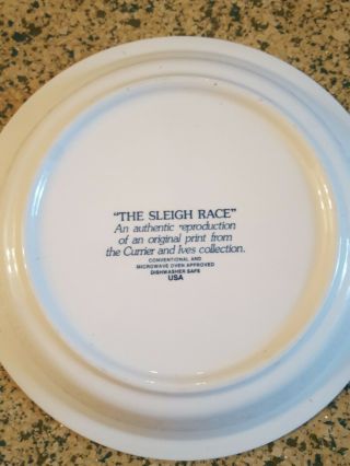 currier and ives pie plate 