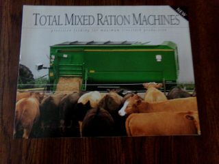 John Deere Sales Advertising Brochure For Total Mixed Ration Machines - Rare