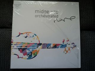 Rare Signed Midge Ure Orchestrated 2 X Clear Vinyl Lp If I Was Vienna Ultravox