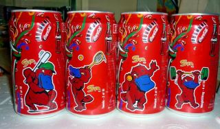 Collectable Coca Cola Cans: Set Of 4 Sydney Olympics 2000 Mascot Cans (no.  1 - 4)