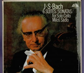 Supraphon 1111 1701/3 3 Lp Uk Nm Milos Sadlo - Bach Six Suites For Cello