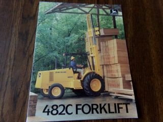 John Deere Sales Advertising Brochure For 482c Forklift