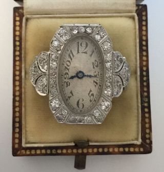 A Very Unusual Art Deco Diamond Watch Ring Circa 1920 - 40’s
