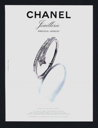 Print Ad 1998 Chanel Joaillerie Jewelry 18k White Gold Comet Bangle Bracelet