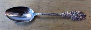Vintage Oriental Silver/plate Tea Spoon With Warrior Handle