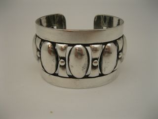 Outstanding Modern Frank Patania Southwestern Sterling Silver Bracelet