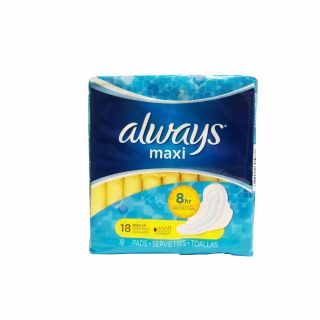 Always Regular Maxi Pads 18 Count,  1 Pack Each,  By P&g