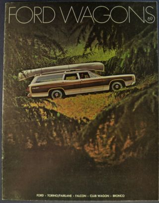 1969 Ford Station Wagon Brochure Ltd Country Squire Ranch Torino Fairlane 500