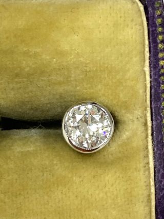 Art Deco 1.  65 Ct European Cut Diamond G VS Solitaire Gold Stud Earrings Jewel 2
