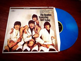 The Beatles - Yesterday And Today (" Butcher Cover ") - Blue Color Vinyl Record Lp