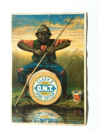 Advertising Black Americana Trade Card Clark 
