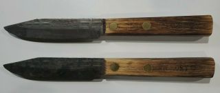 2 Vintage Ontario Knife Co.  " Tru - Edge " Old Hickory 3 - 1/4” Paring Knife Realnice